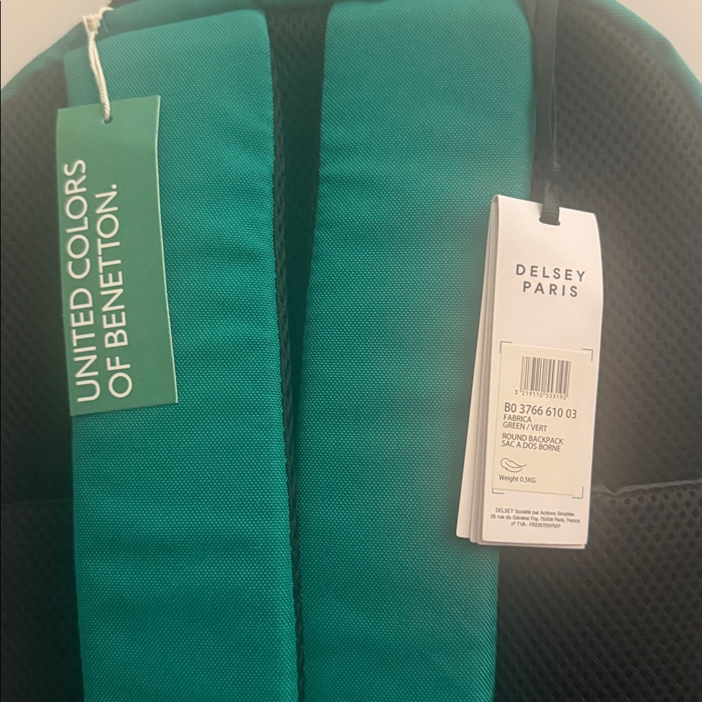 United Colors of Benetton Green Backpack - Picture 2 of 3
